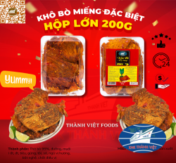 BÒ KHÔ MIẾNG HỘP 200gr