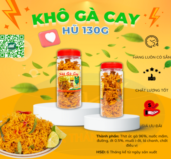 KHÔ GÀ CAY 130G