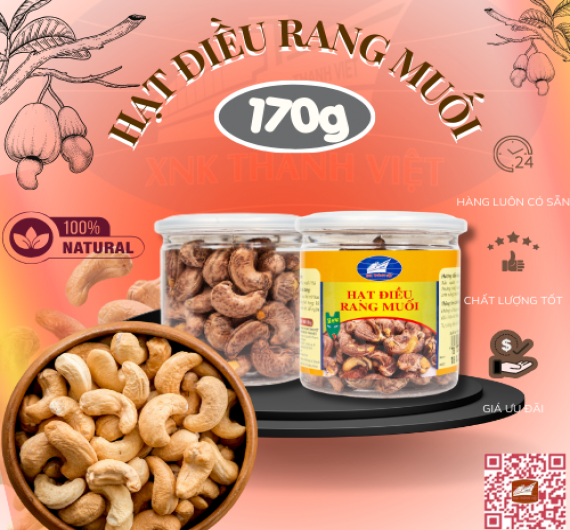 HẠT ĐIỀU RANG MUỐI 170G