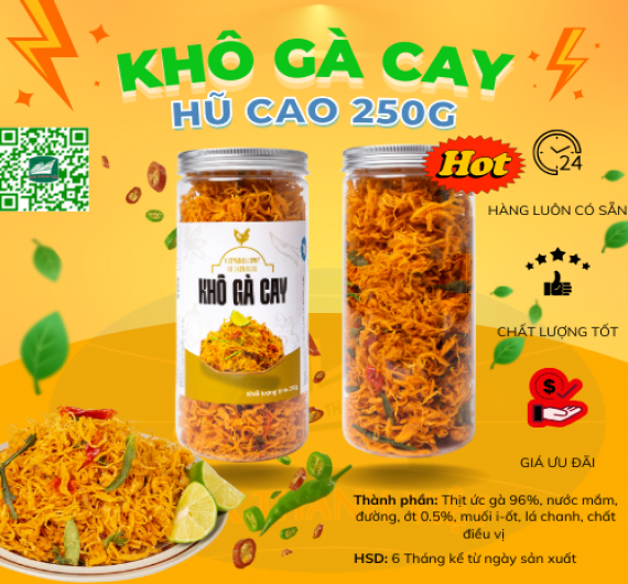 KHÔ GÀ CAY HỦ LỚN 250G