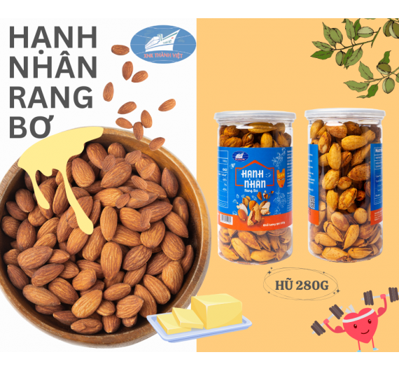 HẠNH NHÂN RANG BƠ 280 gram 