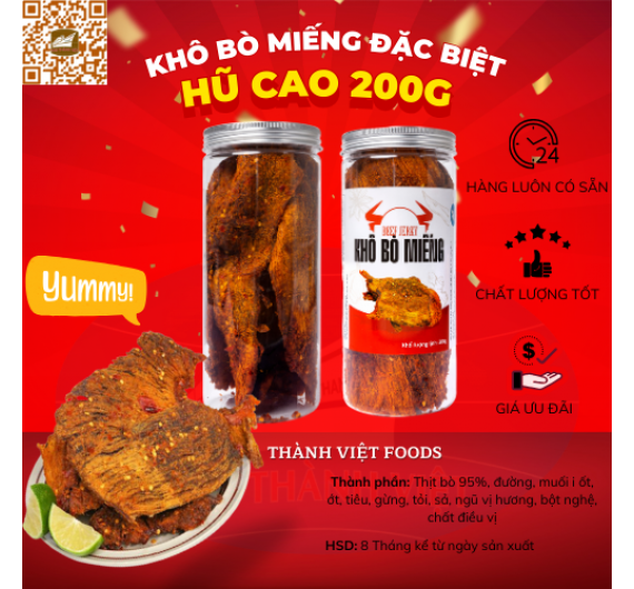 KHÔ BÒ MIẾNG 200 GR