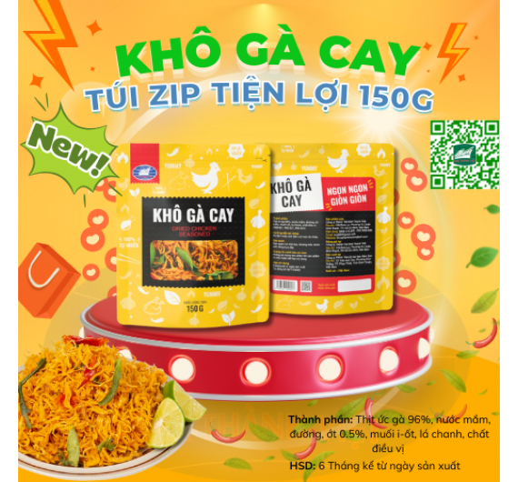 KHÔ GÀ CAY 150G
